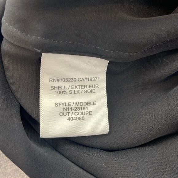 Ruffle Trim JOIE Silk Blouse with elastic waist - Picture 6 of 7